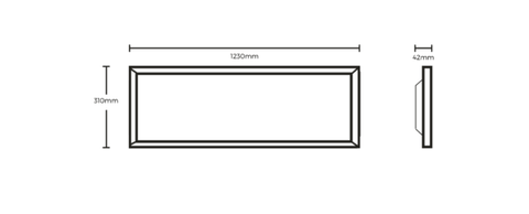 36w CCT LED Recess Mount Backlit Panel 1200mmx300mm White