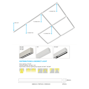 29w 1167mm Linear Light with 3 Circuit Track Black 4000k