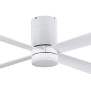 Carrara Flush 4 Blade 48 Hugger DC Smart Ceiling Fan with Dim 16w CCT LED Light White