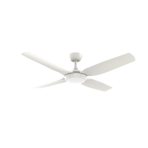 Viper 52 4 Blade DC Smart Ceiling Fan with Dim 18w CCT LED Light White