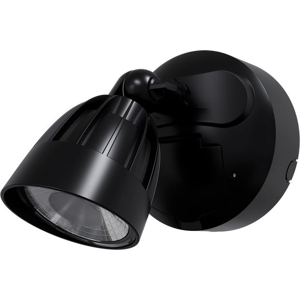 Nighthawk 15W CCT LED Single Exterior IP65 Spotlight with Sensor Black