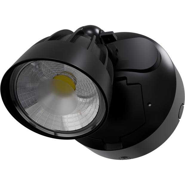 Nighthawk 15W CCT LED Single Exterior IP65 Spotlight with Sensor Black