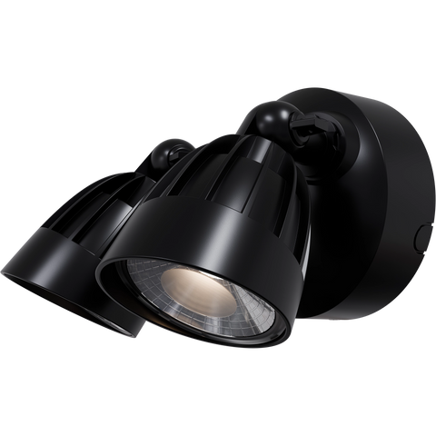 Nighthawk 30w CCT LED Double Exterior IP65 Spotlight Black