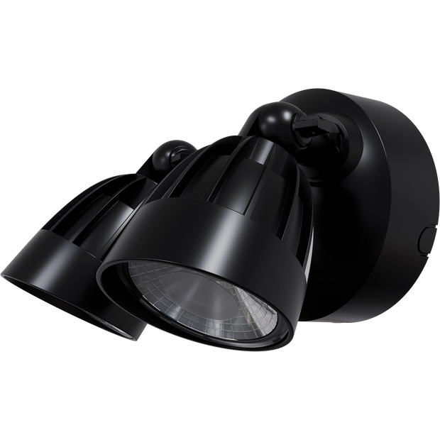 Nighthawk 30w CCT LED Double Exterior IP65 Spotlight Black