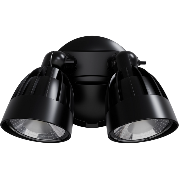 Nighthawk 30w CCT LED Double Exterior IP65 Spotlight with Sensor Black