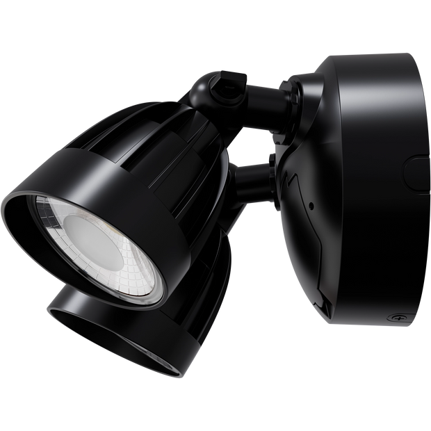 Nighthawk 30w CCT LED Double Exterior IP65 Spotlight with Sensor Black