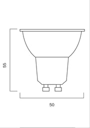 6w GU10 LED 4000K Dimmable Globe