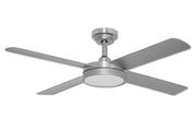 Pinnacle v2 52 DC Ceiling Fan Brushed Aluminium with 18W CCT LED