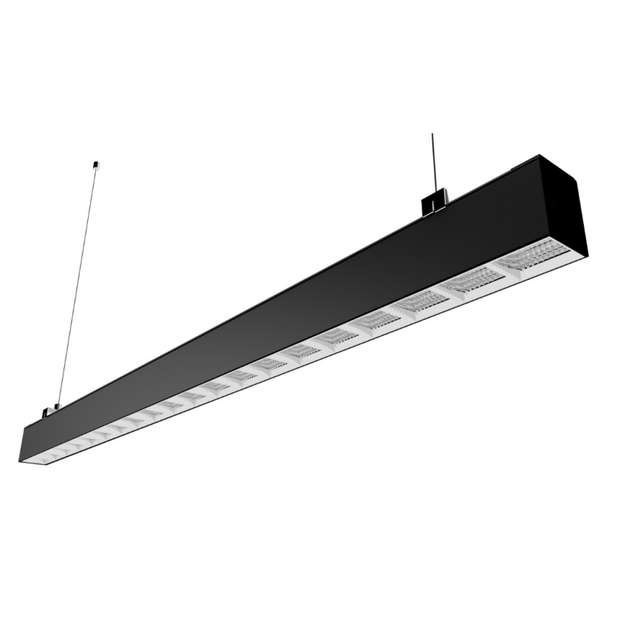 17w 498mm Linear Light Only with Louvre Lens Black 4000k