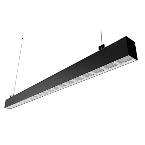 29w 1167mm Linear Light Only with Louvre Lens Black 4000k