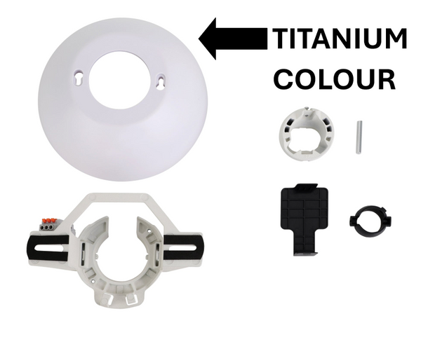 Raked Ceiling Kit to Suit All Eglo Ceiling Fans up to 40 Degrees Titanium