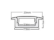 Aluminium Extrusion 3m Recessed Profile Silver