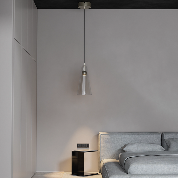 Skua 5w LED CCT 255mm Brushed Nickel IP20 COB Beam Pendant