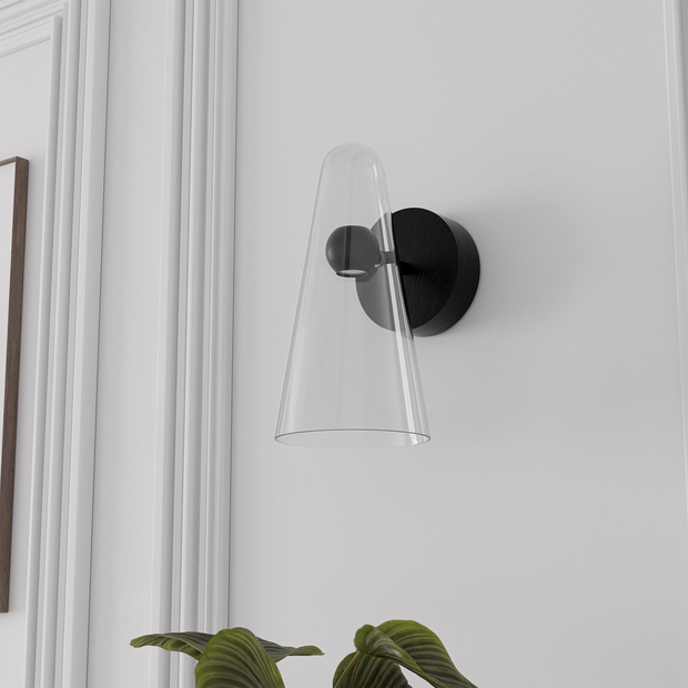 Skua 5w LED CCT 255mm Black IP44 COB Beam Wall Light