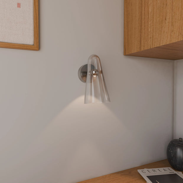 Skua 5w LED CCT 255mm Brushed Nickel IP44 COB Beam Wall Light