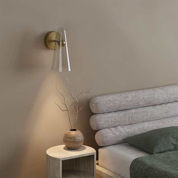 Skua 5w LED CCT 255mm Brushed Brass IP44 COB Beam Wall Light