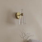 Skua 5w LED CCT 255mm Brushed Brass IP44 COB Beam Wall Light