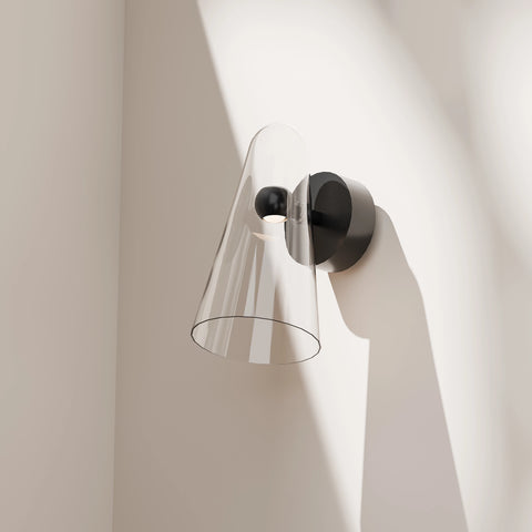 Skua 5w LED CCT 255mm Black IP44 COB Beam Wall Light