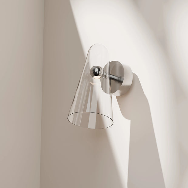 Skua 5w LED CCT 255mm Brushed Nickel IP44 COB Beam Wall Light