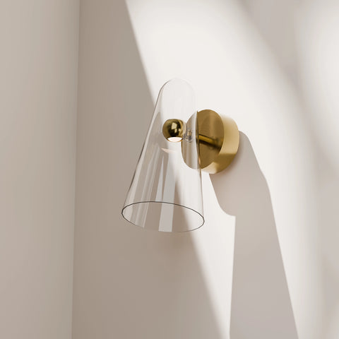 Skua 5w LED CCT 255mm Brushed Brass IP44 COB Beam Wall Light