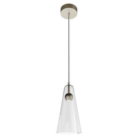 Skua 5w LED CCT 255mm Brushed Nickel IP20 COB Beam Pendant