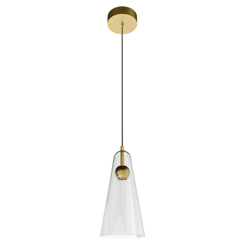 Skua 5w LED CCT 255mm Brushed Brass IP20 COB Beam Pendant