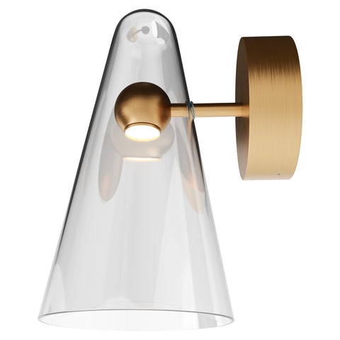 Skua 5w LED CCT 255mm Brushed Brass IP44 COB Beam Wall Light