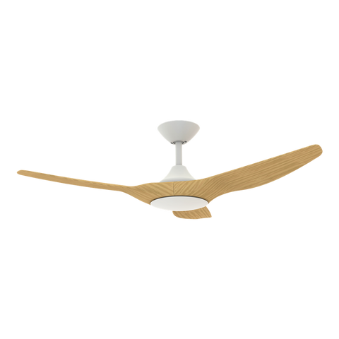Strike 48 Inch DC 3 Blade Ceiling Fan White and Oak