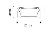 Aluminium Extrusion 3m Surface Mount Profile White