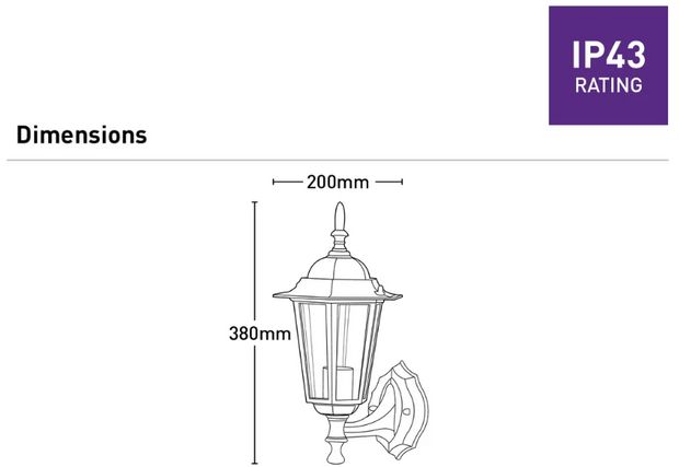 Tilbury Exterior Coach Light - White