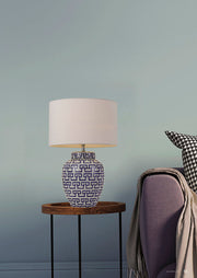 Ting Table Lamp White and Blue