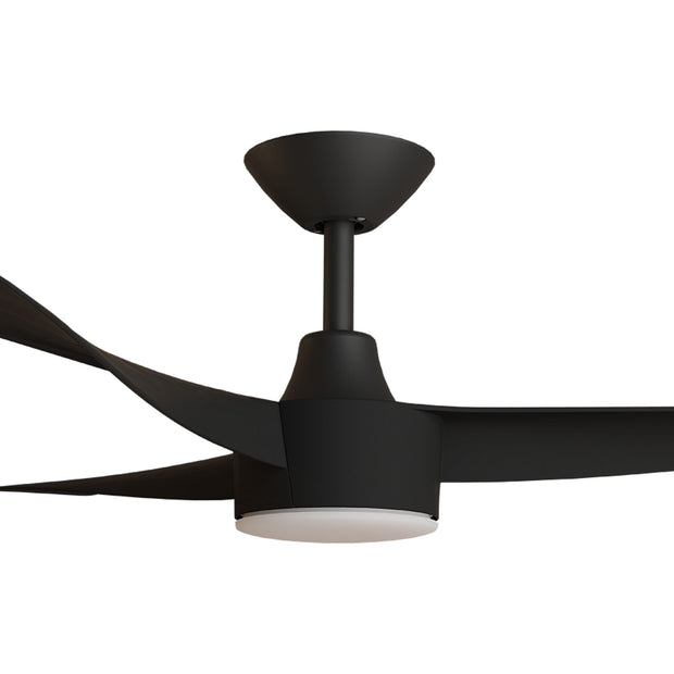 Turaco 52 Ceiling Fan Black with LED Light