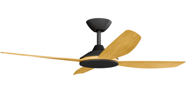 Vanga 48 DC Ceiling Fan Black with Bamboo Blades