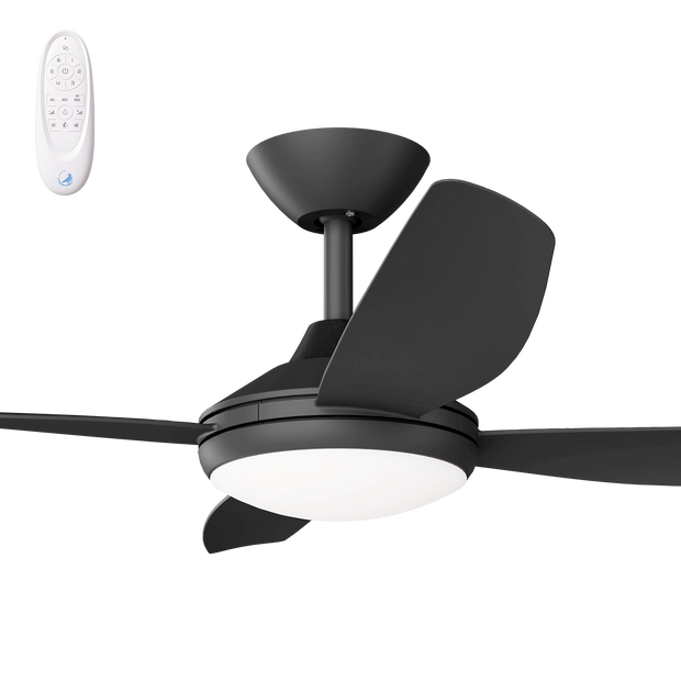 Vanga 48 DC Ceiling Fan Black with LED Light