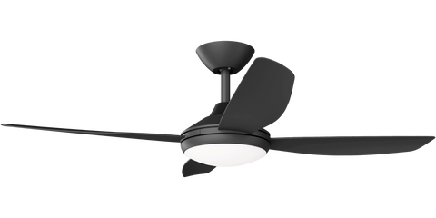 Vanga 48 DC Ceiling Fan Black with LED Light