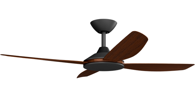 Vanga 48 DC Ceiling Fan Black with Koa Blades