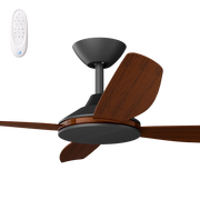 Vanga 48 DC Ceiling Fan Black with Koa Blades