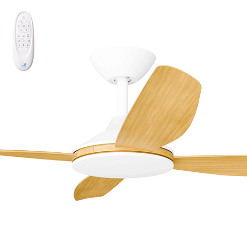 Vanga 48 DC Ceiling Fan White with Bamboo Blades