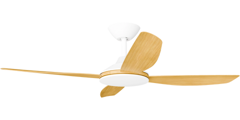 Vanga 48 DC Ceiling Fan White with Bamboo Blades