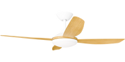 Vanga 48 DC Ceiling Fan White with Bamboo Blades and LED Light