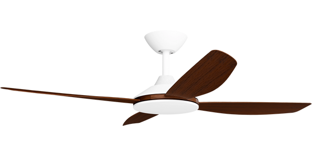 Vanga 48 DC Ceiling Fan White with Koa Blades