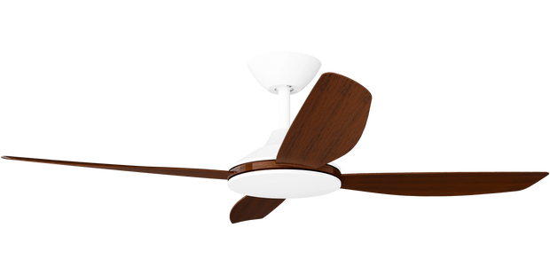 Vanga 48 DC Ceiling Fan White with Koa Blades