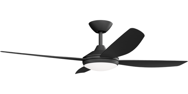 Vanga 52 DC Ceiling Fan Black with LED Light