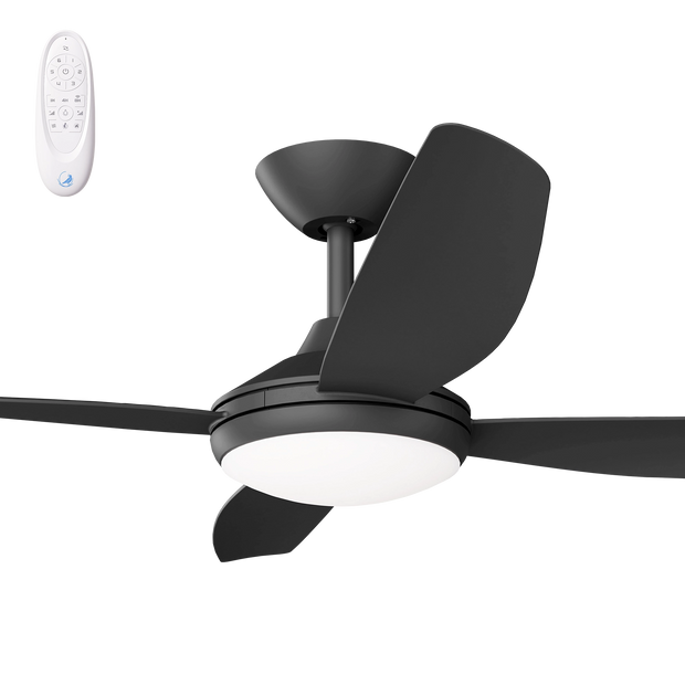 Vanga 52 DC Ceiling Fan Black with LED Light