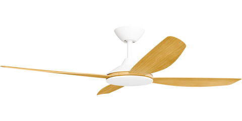 Vanga 52 DC Ceiling Fan White with Bamboo Blades