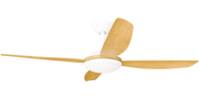 Vanga 52 DC Ceiling Fan White with Bamboo Blades and LED Light