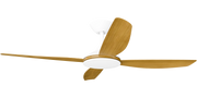 Vanga 52 DC Ceiling Fan White with Teak Blades