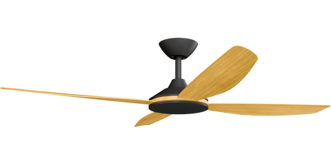 Vanga 56 DC Ceiling Fan Black with Bamboo Blades