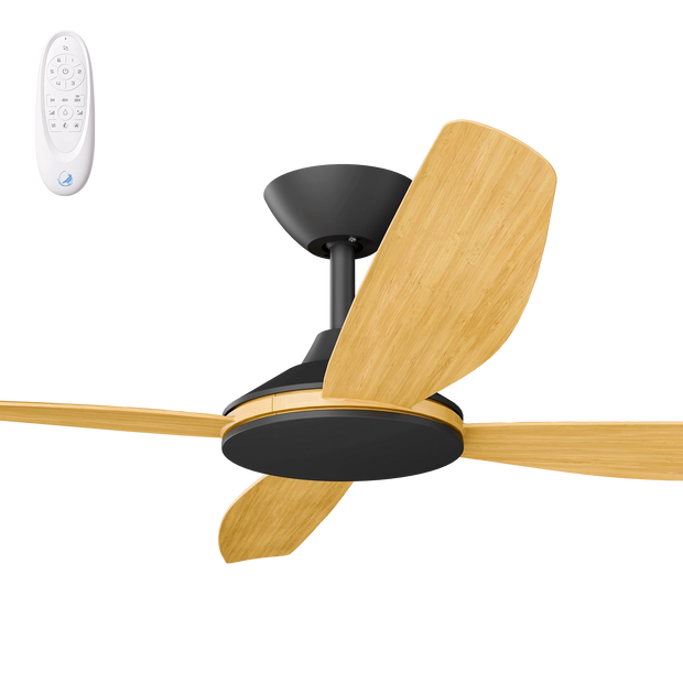 Vanga 56 DC Ceiling Fan Black with Bamboo Blades