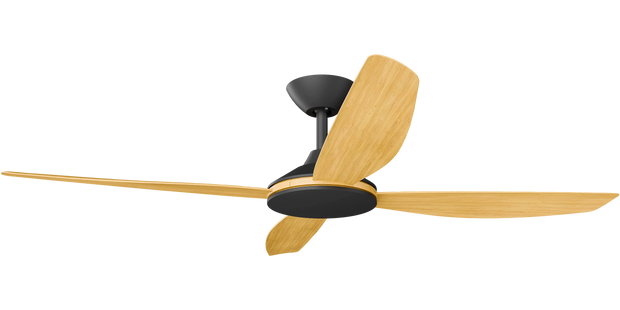 Vanga 56 DC Ceiling Fan Black with Bamboo Blades